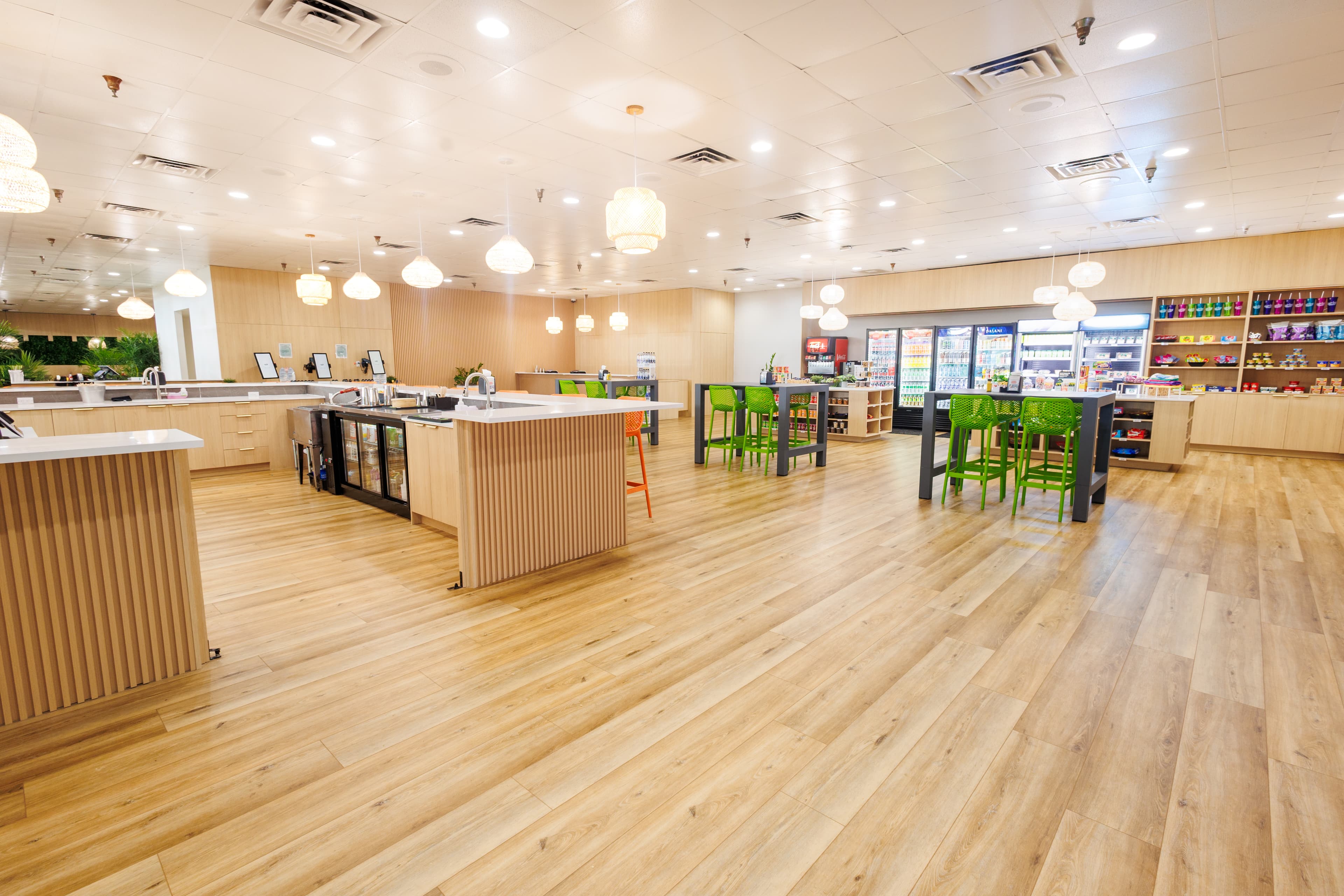 Modern retail space with custom cabinetry