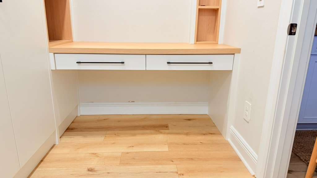 Master closet with vanity unity