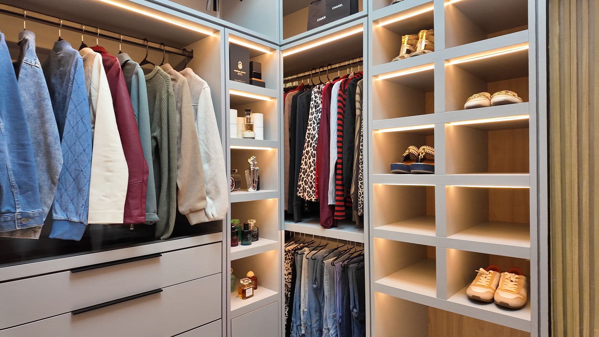 A dressing room with integrated lighting. — Doctor Phillips, FL