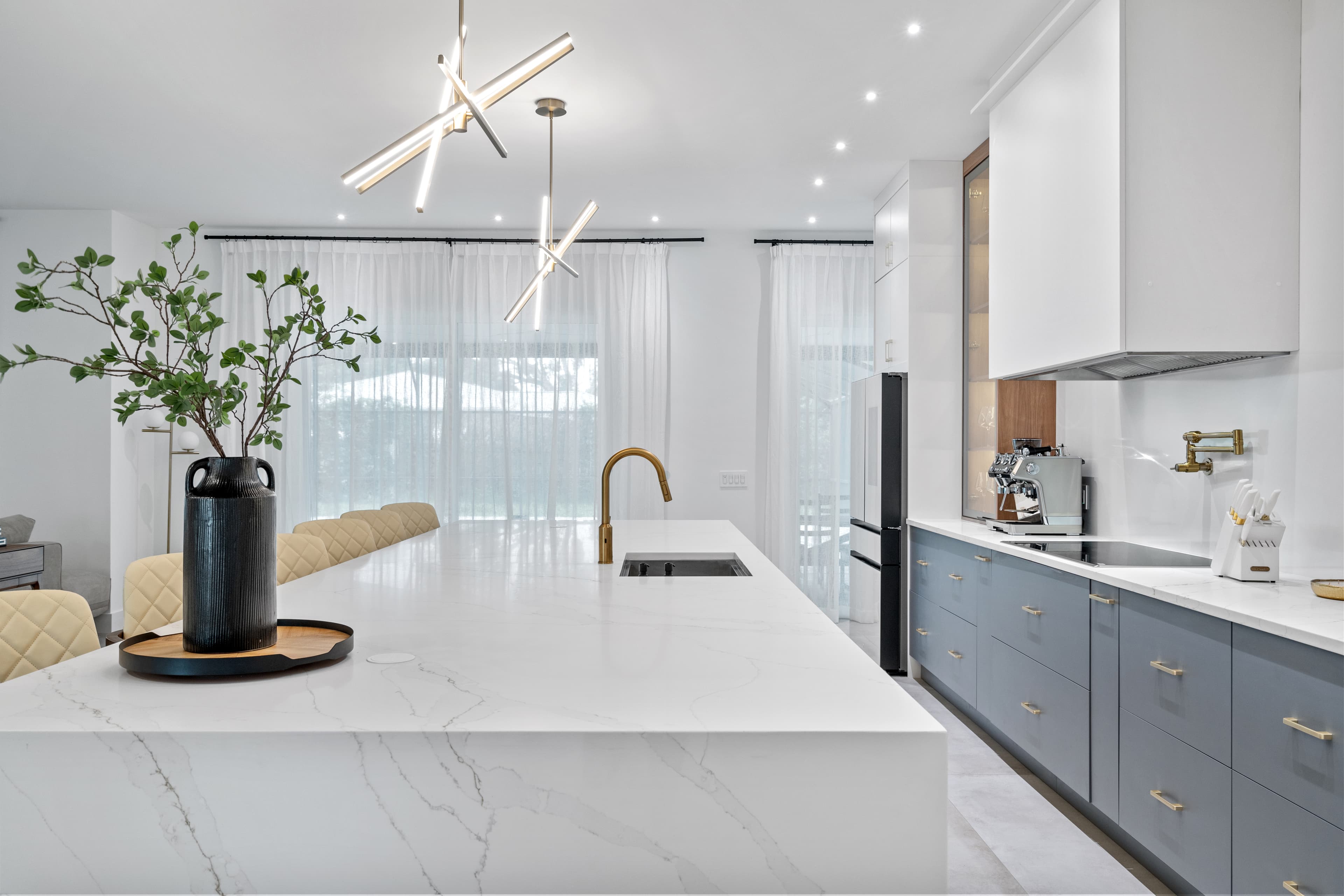 Kitchen, Winter Park — calacatta and slate